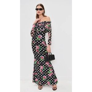 AFRM Long-Sleeve Off-The-Shoulder Mesh
Maxi Dress